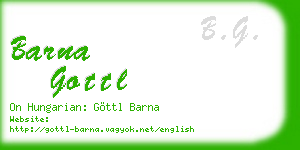 barna gottl business card